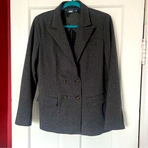 POLO RALPH LAUREN Gray Double Breasted Blazer Size 12
